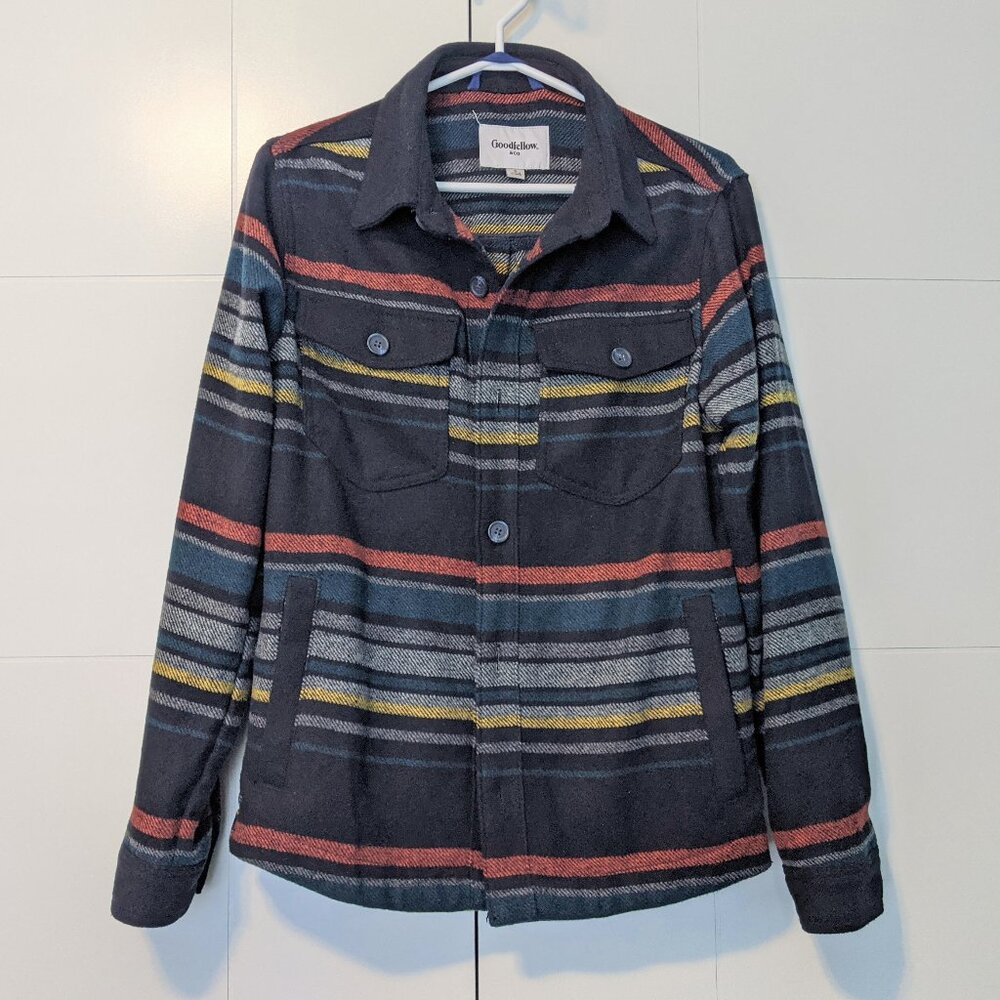 Goodfellow & Co. Polyester/Wool Blend Striped Coat